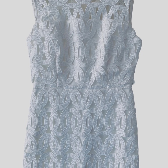 MILLY SIENNA EMBROIDERED SCALLOP LACE SLEEVELESS  DRESS IN WHITE SIZE 2 - Picture 9 of 16